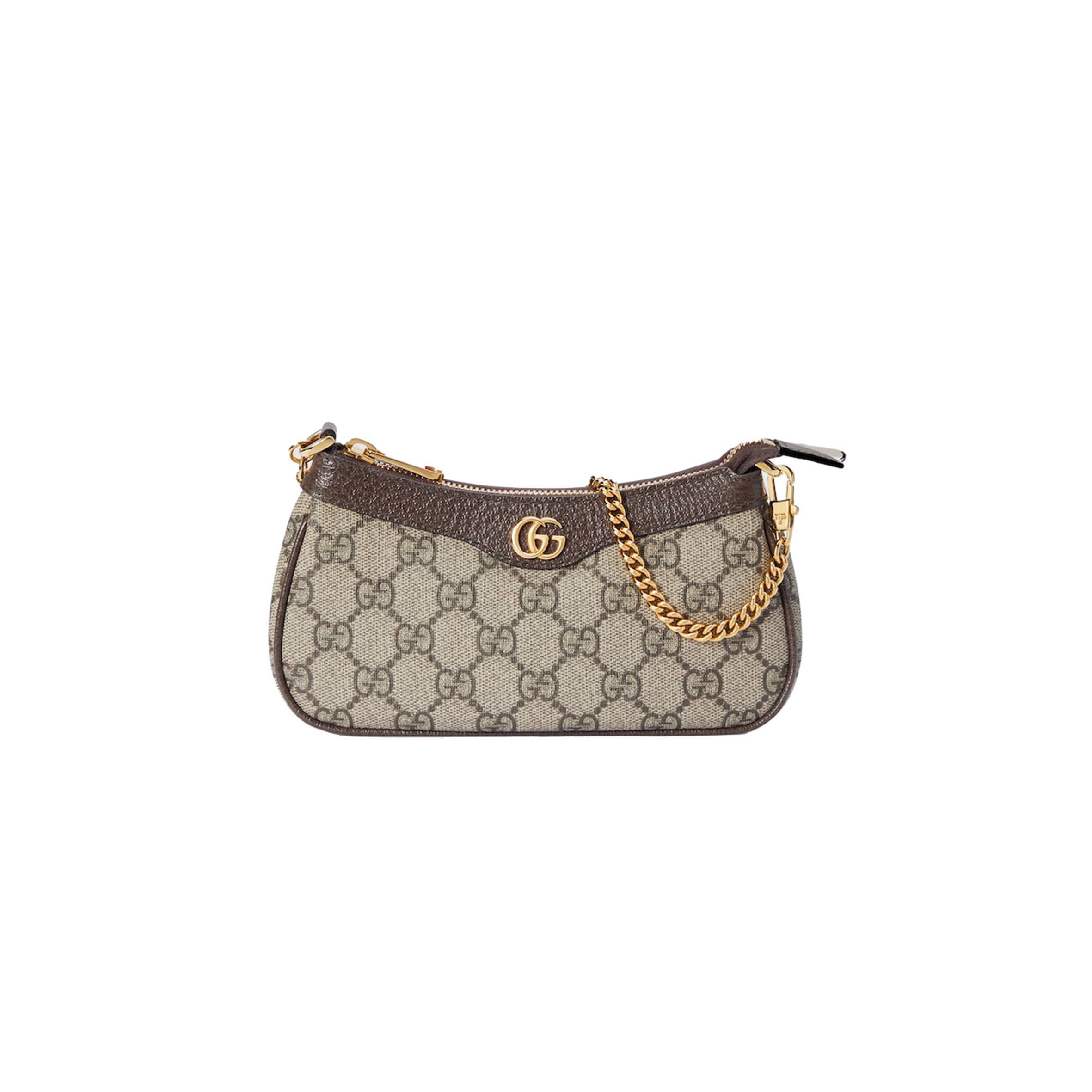 GUCCI BEIGE AND EBONY GG SUPREME CANVAS ‎764960 K9GSG 8367 (19*10*3cm)